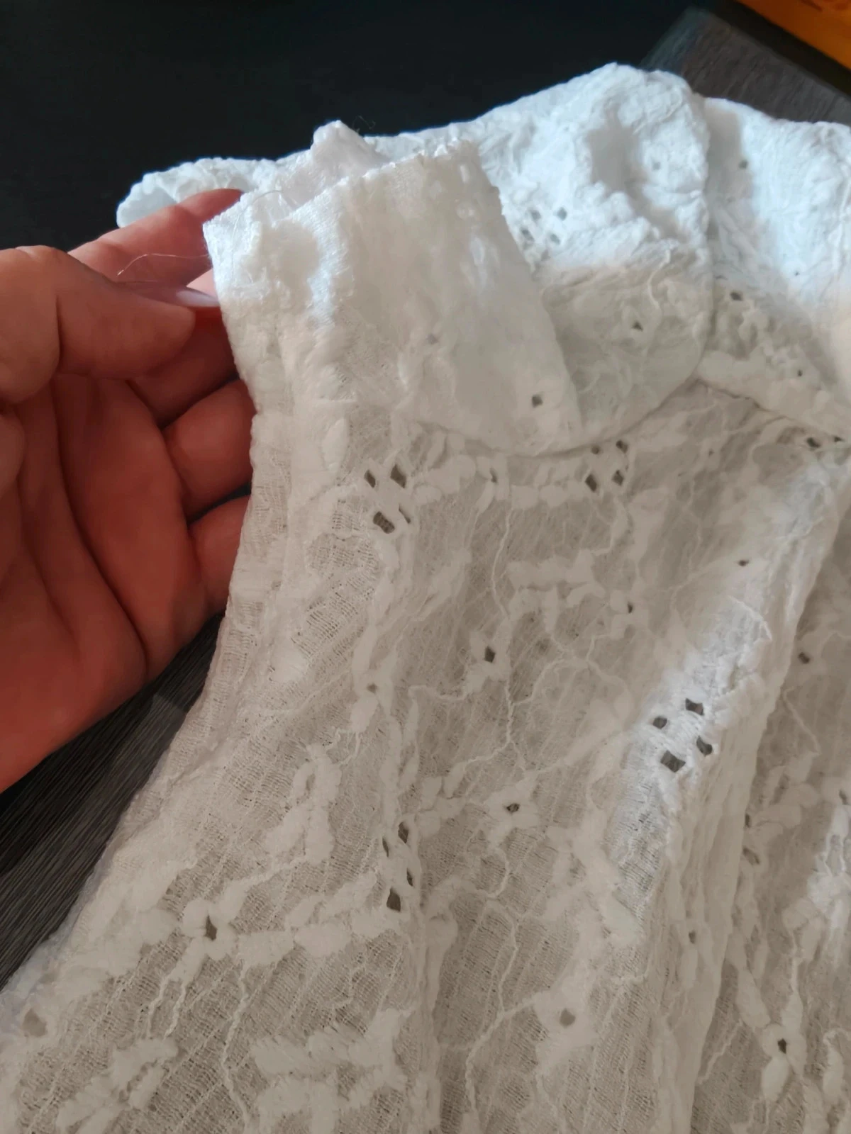Blusa blanca crema nueva de manga corta – photo 3